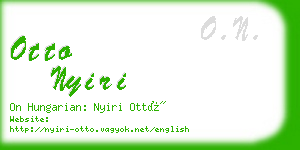 otto nyiri business card